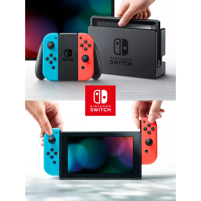 Nintendo Switch pult kaasaskantav mängukonsool 15.8 cm (6.2 tolli) 32 GB puutetundlik ekraan Wi-Fi sinine, hall, punane