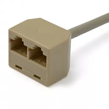 StarTech.com 2-to-1 RJ45 Splitter kaabliadapter - F/M, 10/100Base-T(X), Cat5e, hall, polüvinüülkloriid (PVC), 0.33 m, isane/emane