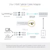 StarTech.com 2-to-1 RJ45 Splitter kaabliadapter - F/M, 10/100Base-T(X), Cat5e, hall, polüvinüülkloriid (PVC), 0.33 m, isane/emane