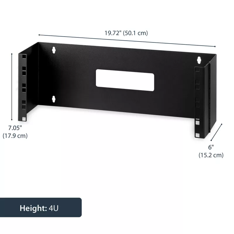 StarTech.com 4U 19-tolline hingedega seinale kinnitatav sulg plaastripaneelidele