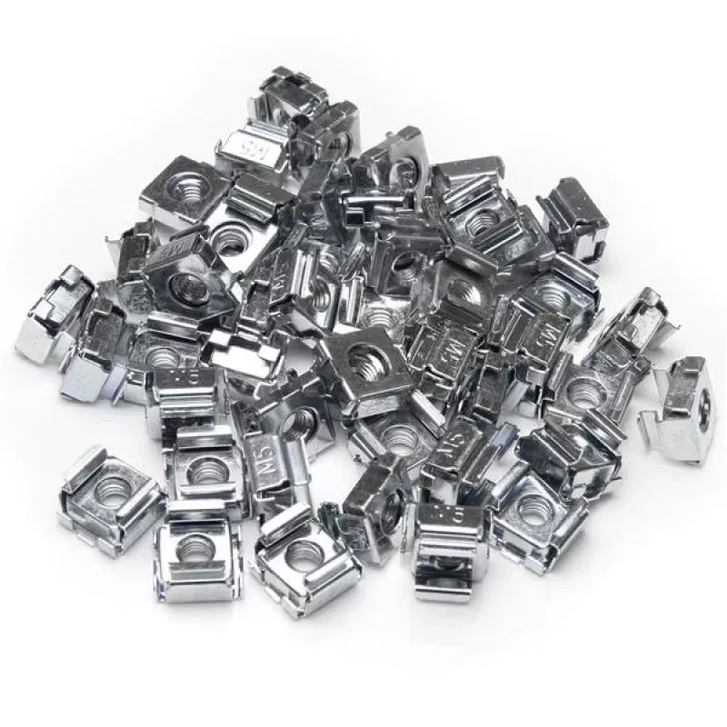 StarTech.com 50 tk M5 puurimutrit serveririiulite jaoks, puurimutter, roostevaba teras, roostevaba teras, M5, CE, TAA, REACH, 223.2 g