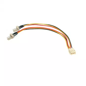 StarTech.com 6in TX3 Fan Power Splitter kaabel, Molex (3-pin), Molex (3-pin), 0.152 m, Male, Female, Assorted colours, valge