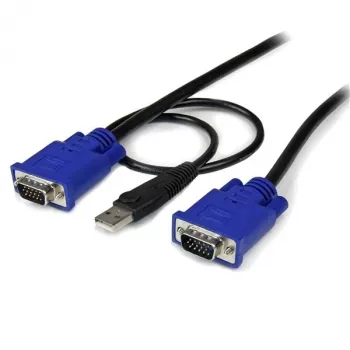 StarTech.com 10 ft üliõhuke USB VGA 2-ühes KVM kaabel, 3 m, VGA, Must, USB, USB A + VGA, VGA