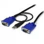 StarTech.com 10 ft üliõhuke USB VGA 2-ühes KVM kaabel, 3 m, VGA, Must, USB, USB A + VGA, VGA