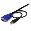 StarTech.com 10 ft üliõhuke USB VGA 2-ühes KVM kaabel, 3 m, VGA, Must, USB, USB A + VGA, VGA