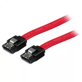 StarTech.com 12-tolline lukustuv SATA-kaabel, 0,304 m, SATA III, SATA 7-kontaktiline, SATA 7-kontaktiline, Isane/Isane, Punane