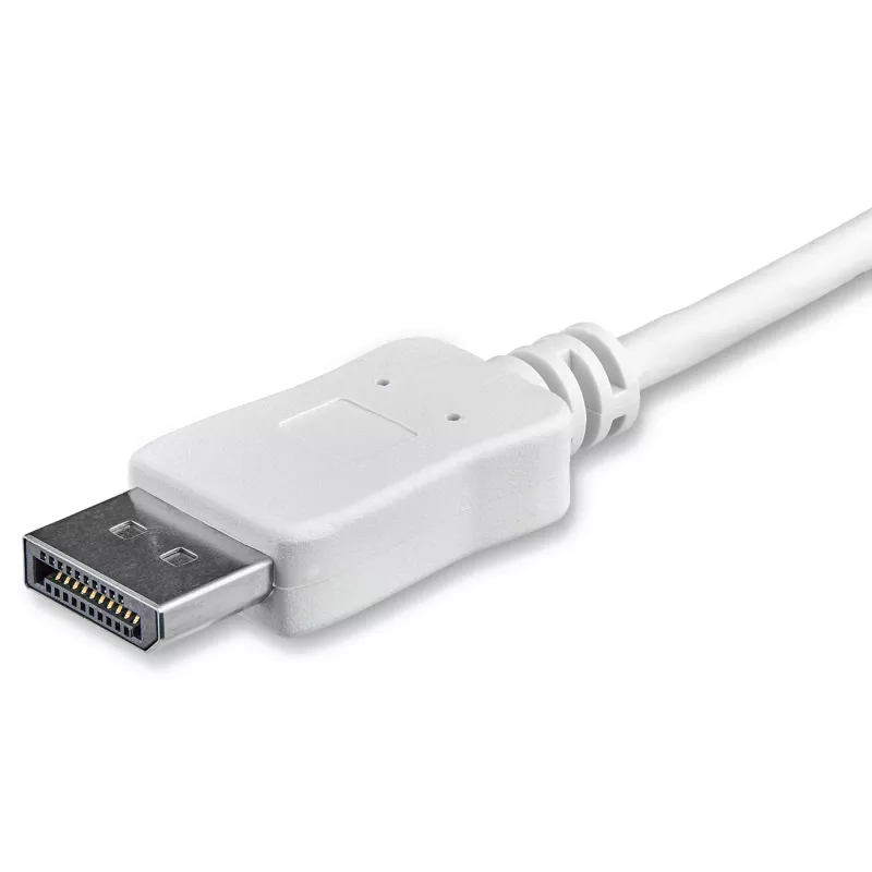 StarTech.com 3 jalga/1 m USB-C–DisplayPort 1.2 kaabel 4K 60 Hz – USB-C–DisplayPort adapterkaabel HBR2 – USB USB-C DP Alt Mode monitori videokaabel – Thunderbolt 3-ga ühilduv – valge
