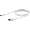 StarTech.com 3 jalga/1 m USB-C–DisplayPort 1.2 kaabel 4K 60 Hz – USB-C–DisplayPort adapterkaabel HBR2 – USB USB-C DP Alt Mode monitori videokaabel – Thunderbolt 3-ga ühilduv – valge