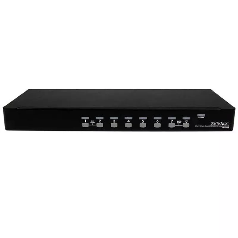 StarTech.com 8 pordiga 1U riiulimonteeritav USB PS/2 KVM-lüliti OSD-ga