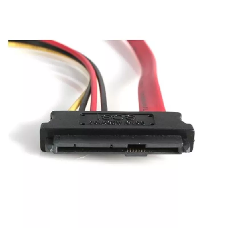 StarTech.com 18in SAS 29 Pin to SATA kaabel with LP4 Power, SATA 15-pin, LP4 M, SAS 29 Pin Plug, 0.457 m, sirge, sirge, Red