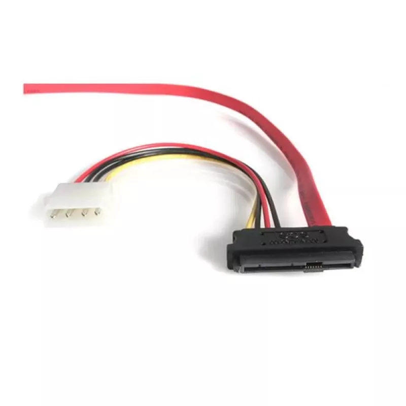 StarTech.com 18in SAS 29 Pin to SATA kaabel with LP4 Power, SATA 15-pin, LP4 M, SAS 29 Pin Plug, 0.457 m, sirge, sirge, Red