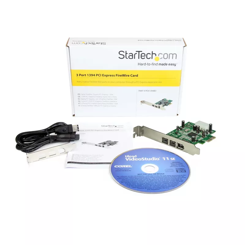 StarTech.com 3 Port 2b 1a 1394 PCI Express FireWire kaardiadapter