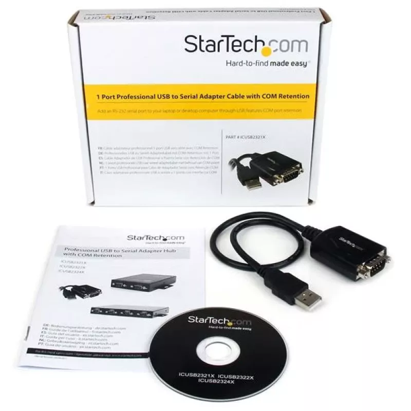 StarTech.com 1,8 m professionaalne USB-jadaliidese adapterkaabel koos COM-säilitusega, USB-RS232 adapter - TAA