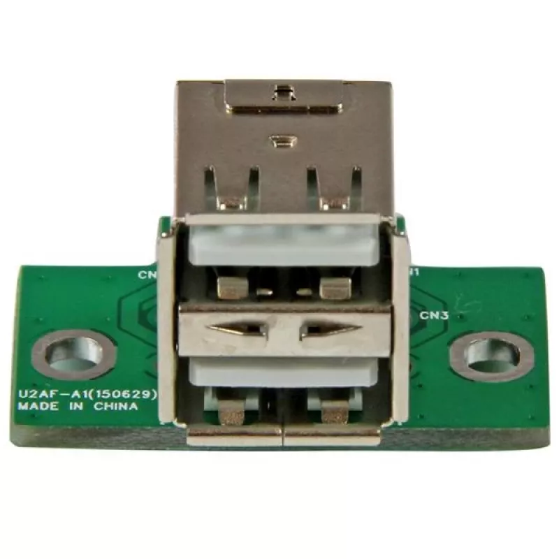 StarTech.com 2-pordiline USB emaplaadi päisadapter, IDC, USB 2.0, must, roheline, roostevaba teras, 20 mm, 125 mm, 230 mm