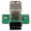 StarTech.com 2-pordiline USB emaplaadi päisadapter, IDC, USB 2.0, must, roheline, roostevaba teras, 20 mm, 125 mm, 230 mm