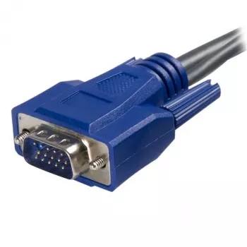 StarTech.com 1,8 m üliõhuke USB VGA 2-in-1 KVM-kaabel, must, VGA, USB A + VGA, isane/isane, 189 g