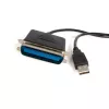 StarTech.com 10 jalga USB-parallelprinteriadapter - M/M, must, Centronics, USB Type-A, 30,5 m, Isane/Isane, CE, RoHS
