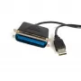 StarTech.com 10 jalga USB-parallelprinteriadapter - M/M, must, Centronics, USB Type-A, 30,5 m, Isane/Isane, CE, RoHS