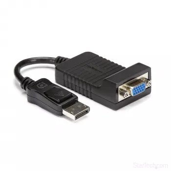 StarTech.com DisplayPort–VGA-adapter – aktiivne DP–VGA-muundur – 1080p-video – vastupidav – DP/DP++-allika ühendamine VGA-kuvari kaabeladapteri dongliga – DP 1.2–VGA – lukustuv DP-pistik