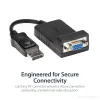StarTech.com DisplayPort–VGA-adapter – aktiivne DP–VGA-muundur – 1080p-video – vastupidav – DP/DP++-allika ühendamine VGA-kuvari kaabeladapteri dongliga – DP 1.2–VGA – lukustuv DP-pistik