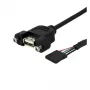 StarTech.com 1 ft paneelmonteeritav USB-kaabel - USB A emaplaadi päisekaablile F/F