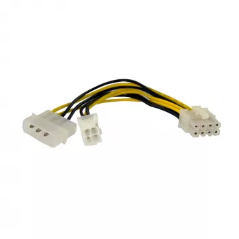 StarTech.com 6-tolline 4-kontaktiline 8-kontaktilisele EPS-toiteadapter koos LP4-ga - F/M