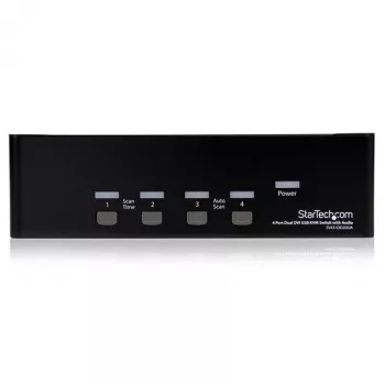 StarTech.com 4-pordiline kahe DVI-ga USB KVM-lüliti heli ja USB 2.0 jaoturiga