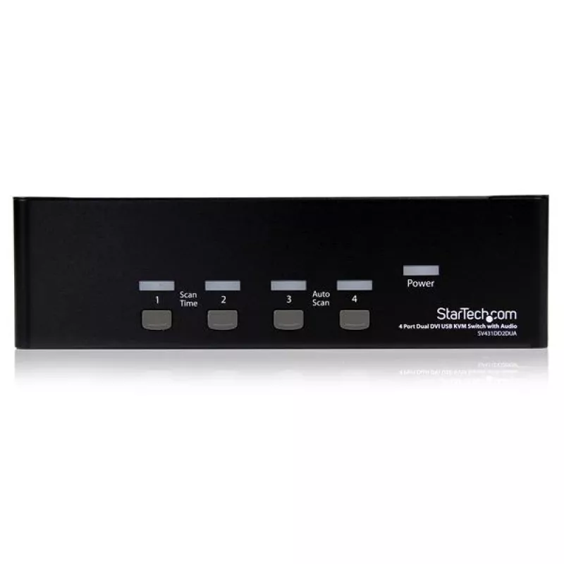 StarTech.com 4-pordiline kahe DVI-ga USB KVM-lüliti heli ja USB 2.0 jaoturiga
