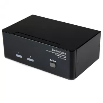 StarTech.com 2-pordiline Dual DVI USB KVM-lüliti heli ja USB 2.0 jaoturiga
