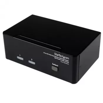 StarTech.com 2-pordiline DVI VGA kahe monitori KVM-lüliti USB, audio ja USB 2.0 jaoturiga