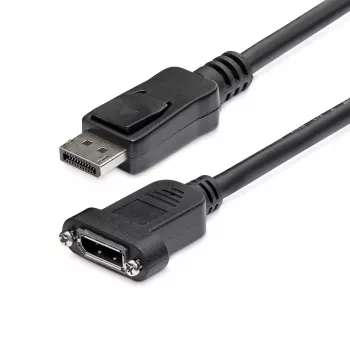 StarTech.com 3 jala (1 m) paneelmonteeritav DisplayPort kaabel – 4K x 2K – DisplayPort 1.2 pikenduskaabel isane-emane – DP videopikendusjuhe paneelmonteeritava DP-pistikuga – DP monitorikaabel