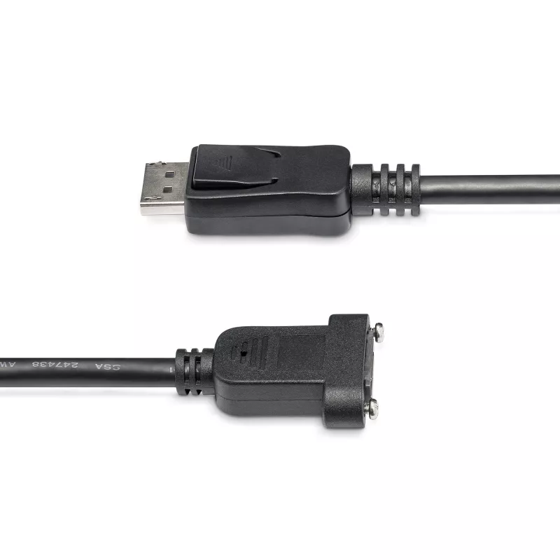StarTech.com 3 jala (1 m) paneelmonteeritav DisplayPort kaabel – 4K x 2K – DisplayPort 1.2 pikenduskaabel isane-emane – DP videopikendusjuhe paneelmonteeritava DP-pistikuga – DP monitorikaabel