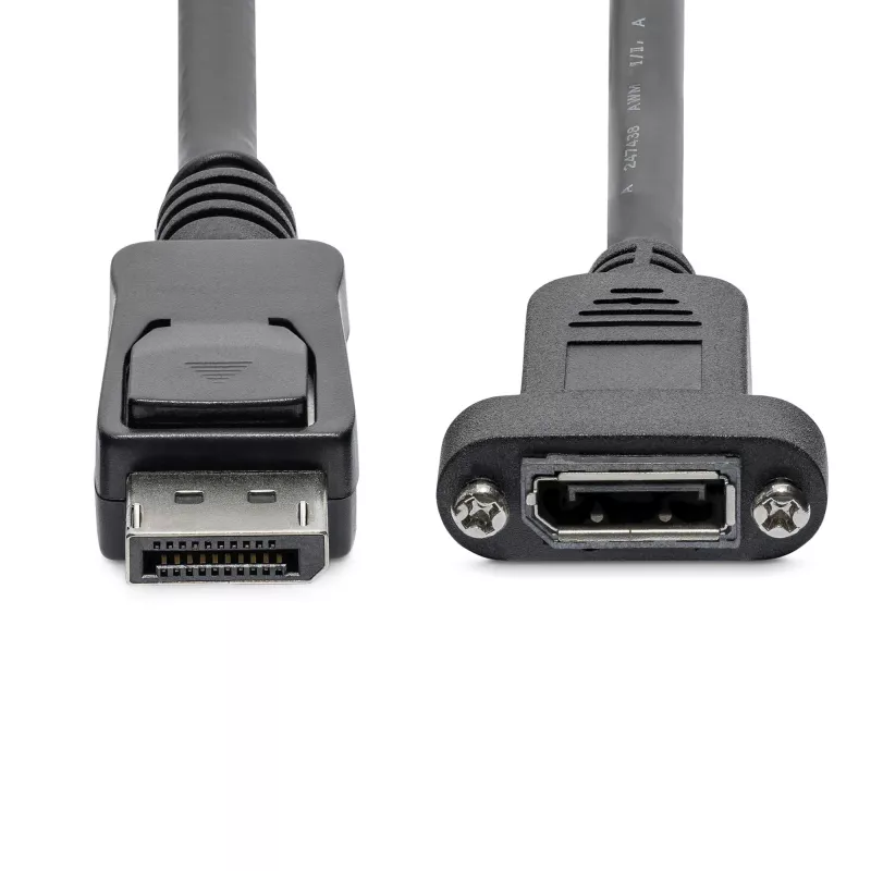 StarTech.com 3 jala (1 m) paneelmonteeritav DisplayPort kaabel – 4K x 2K – DisplayPort 1.2 pikenduskaabel isane-emane – DP videopikendusjuhe paneelmonteeritava DP-pistikuga – DP monitorikaabel