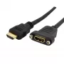 StarTech.com 3 jala pikkune HDMI emane-adapter isasele, 4K kiire paneelikinnitusega HDMI-kaabel, 4K 30Hz UHD HDMI, 10,2 Gbps ribalaius, 4K HDMI emane HDMI isasele, HDMI paneelikinnitusega ühenduskaabel