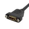 StarTech.com 3 jala pikkune HDMI emane-adapter isasele, 4K kiire paneelikinnitusega HDMI-kaabel, 4K 30Hz UHD HDMI, 10,2 Gbps ribalaius, 4K HDMI emane HDMI isasele, HDMI paneelikinnitusega ühenduskaabel