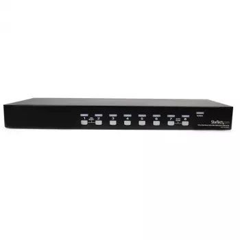 StarTech.com 8-pordiline raamile paigaldatav USB VGA KVM-lüliti heliga (helikaablid kaasas)