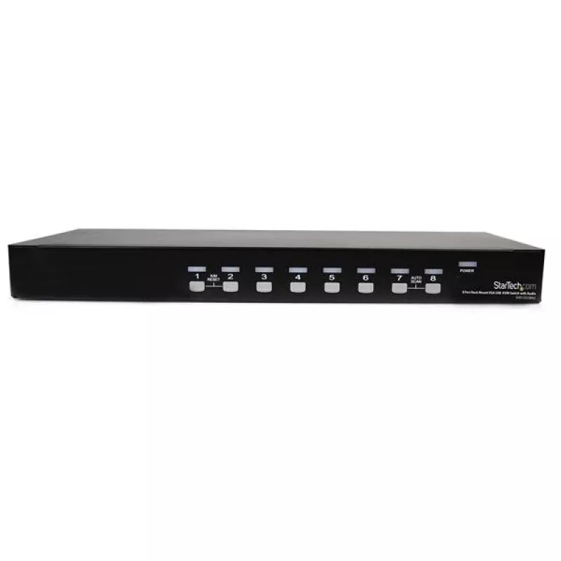 StarTech.com 8-pordiline raamile paigaldatav USB VGA KVM-lüliti heliga (helikaablid kaasas)