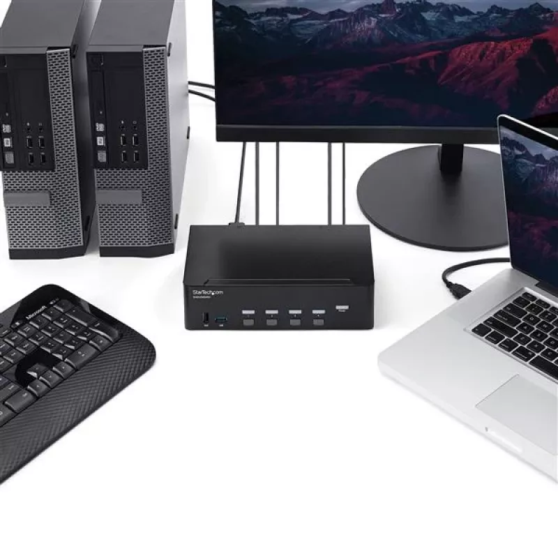 StarTech.com 4-pordiline HDMI KVM-lüliti – 4K 30 Hz – kaks ekraani