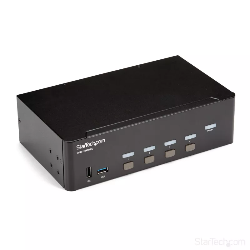 StarTech.com 4-pordiline HDMI KVM-lüliti – 4K 30 Hz – kaks ekraani