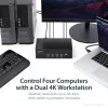 StarTech.com 4-pordiline HDMI KVM-lüliti – 4K 30 Hz – kaks ekraani