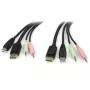 StarTech.com 6 jala pikkune 4-ühes USB DisplayPort KVM-kaabel heli ja mikrofoniga