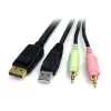 StarTech.com 6 jala pikkune 4-ühes USB DisplayPort KVM-kaabel heli ja mikrofoniga