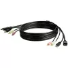 StarTech.com 6 jala pikkune 4-ühes USB DisplayPort KVM-kaabel heli ja mikrofoniga