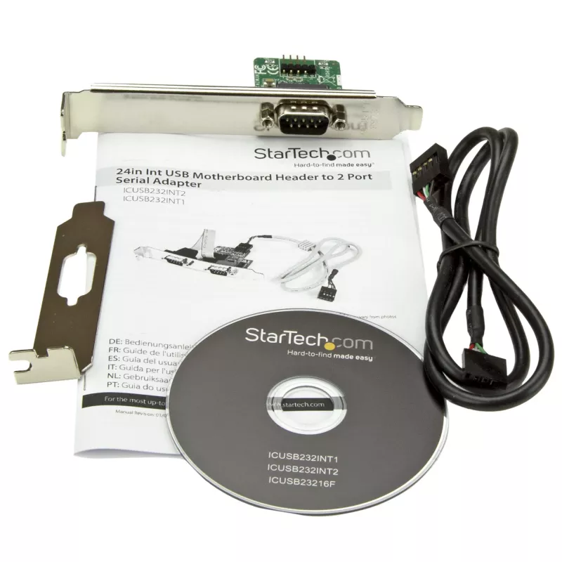 StarTech.com 24-tolline sisemine USB-emaplaadi pistik RS232-jadaliidese adapterile