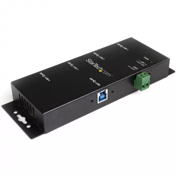 StarTech.com 4-pordiline tööstuslik USB 3.0 jaotur ESD-kaitsega~4-pordiline USB 3.0 jaotur - 5 Gbps - metallist tööstuslik USB-A jaotur - seinale või lauale kinnitatav USB-andmejaotur - TAA-le vastav USB-laiendusjaotur