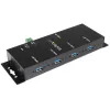 StarTech.com 4-pordiline tööstuslik USB 3.0 jaotur ESD-kaitsega~4-pordiline USB 3.0 jaotur - 5 Gbps - metallist tööstuslik USB-A jaotur - seinale või lauale kinnitatav USB-andmejaotur - TAA-le vastav USB-laiendusjaotur
