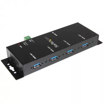 StarTech.com 4-pordiline tööstuslik USB 3.0 jaotur ESD-kaitsega~4-pordiline USB 3.0 jaotur - 5 Gbps - metallist tööstuslik USB-A jaotur - seinale või lauale kinnitatav USB-andmejaotur - TAA-le vastav USB-laiendusjaotur
