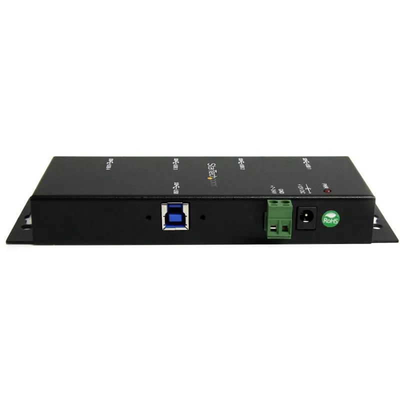 StarTech.com 4-pordiline tööstuslik USB 3.0 jaotur ESD-kaitsega~4-pordiline USB 3.0 jaotur - 5 Gbps - metallist tööstuslik USB-A jaotur - seinale või lauale kinnitatav USB-andmejaotur - TAA-le vastav USB-laiendusjaotur