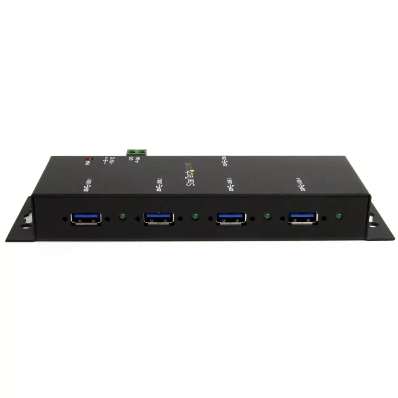 StarTech.com 4-pordiline tööstuslik USB 3.0 jaotur ESD-kaitsega~4-pordiline USB 3.0 jaotur - 5 Gbps - metallist tööstuslik USB-A jaotur - seinale või lauale kinnitatav USB-andmejaotur - TAA-le vastav USB-laiendusjaotur