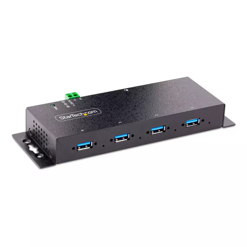 StarTech.com 4-pordiline tööstuslik USB 3.0 jaotur ESD-kaitsega~4-pordiline USB 3.0 jaotur - 5 Gbps - metallist tööstuslik USB-A jaotur - seinale või lauale kinnitatav USB-andmejaotur - TAA-le vastav USB-laiendusjaotur